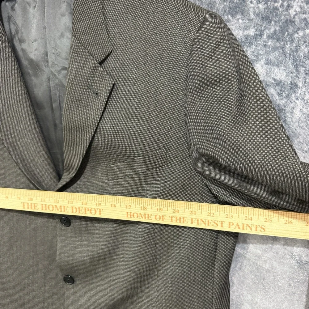 Joseph Abboud Men’s 46R Gray 100% Wool Super 100’s 3 Button Suit Blazer USA